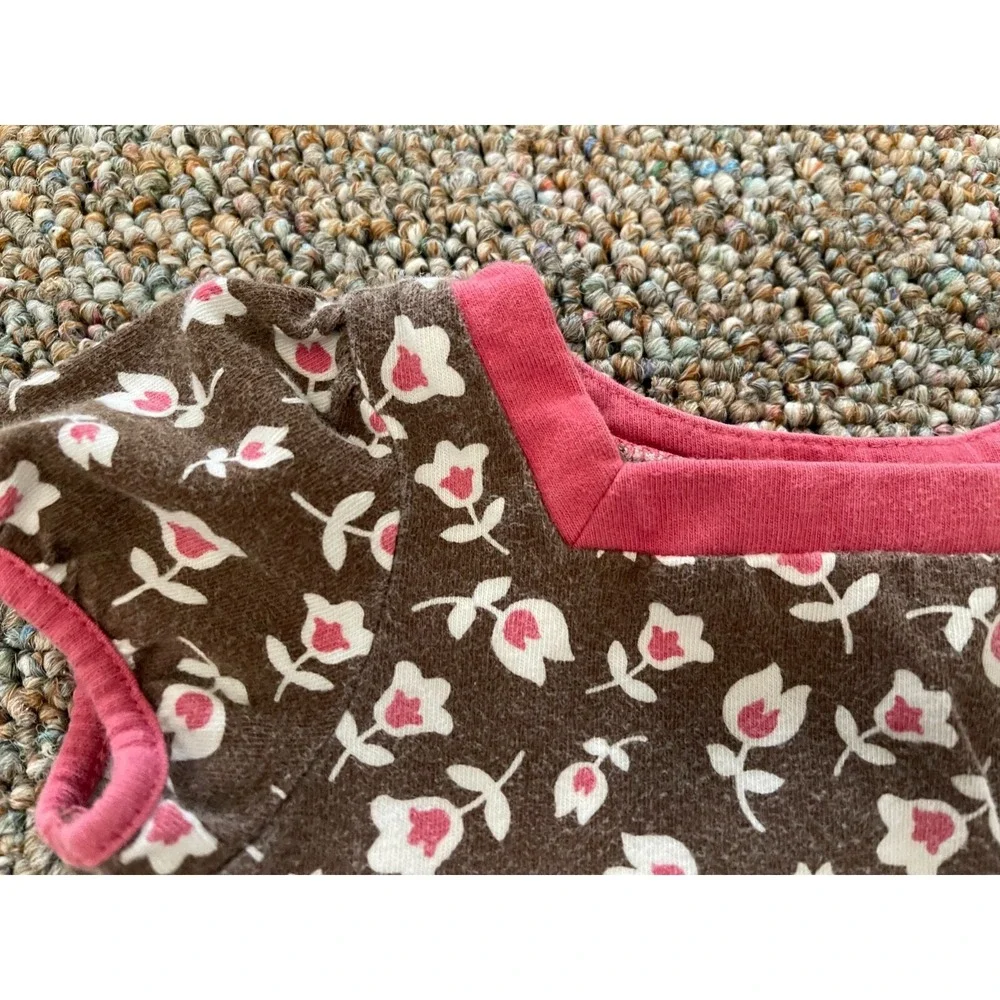 Old Navy Girls Brown Flower T-Shirt 6-12M